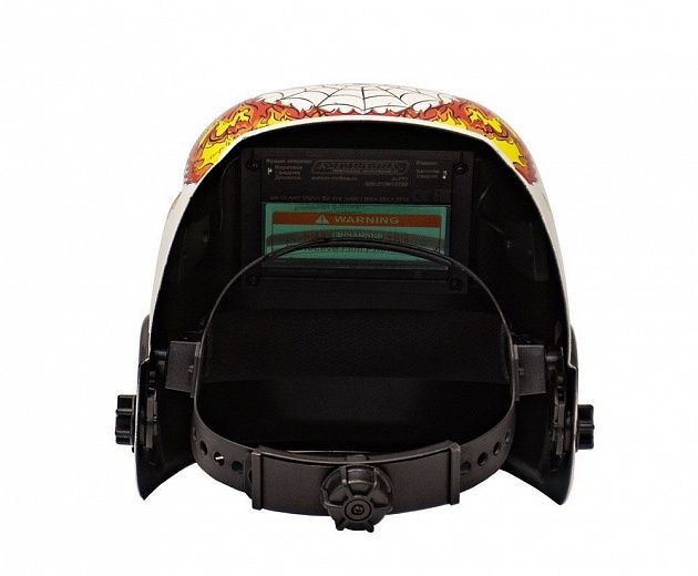 Маска сварочная Хамелеон Aurora A-777 Skeleton Fire 4