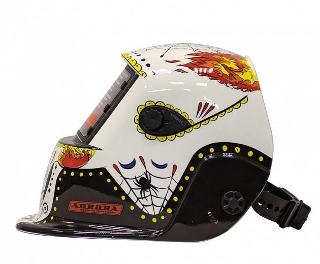 Маска сварочная Хамелеон Aurora A-777 Skeleton Fire 6