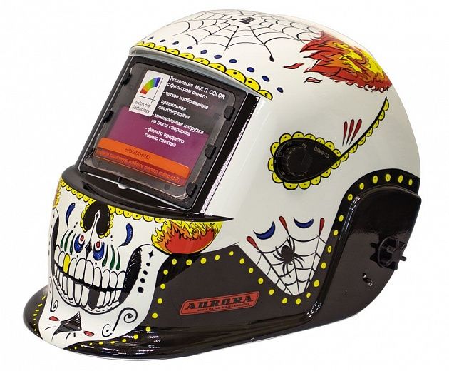 Маска сварочная Хамелеон Aurora A-777 Skeleton Fire